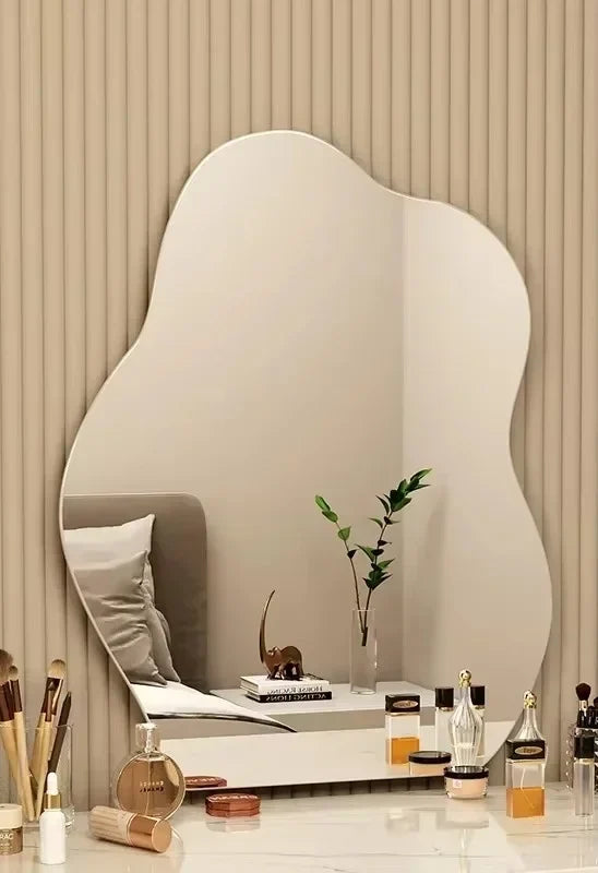 Wall Mirror Irregular Shape LED Warm Glow