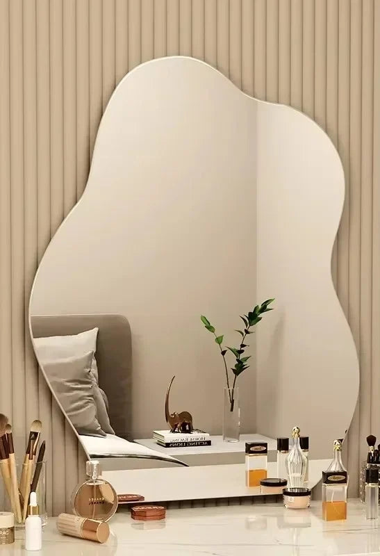 Wall Mirror Irregular Shape LED Warm Glow