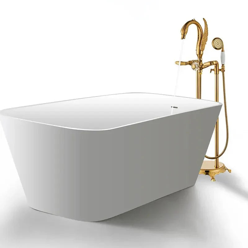 Wall-Mount Bath & Shower Faucet Dual Handle Solid Brass