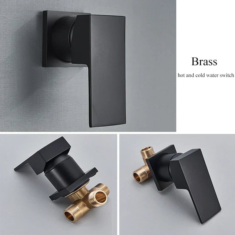 Wall-Mount Bathroom Faucet Single-Lever Ceramic Disc Valve