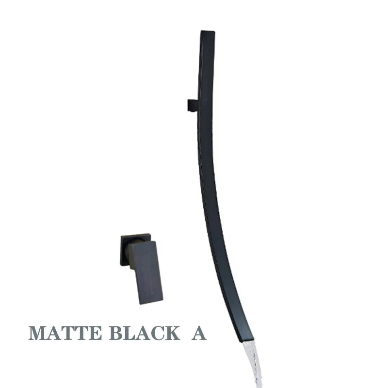 Wall-Mount Bathroom Faucet Single-Lever Ceramic Disc Valve
