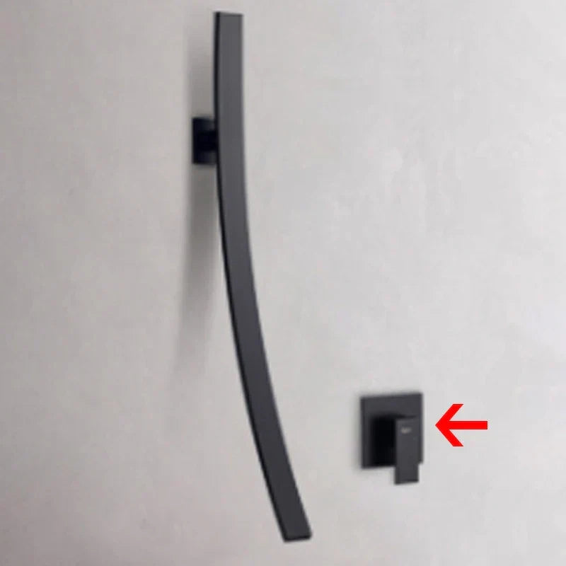 Wall-Mount Bathroom Faucet Single-Lever Ceramic Disc Valve