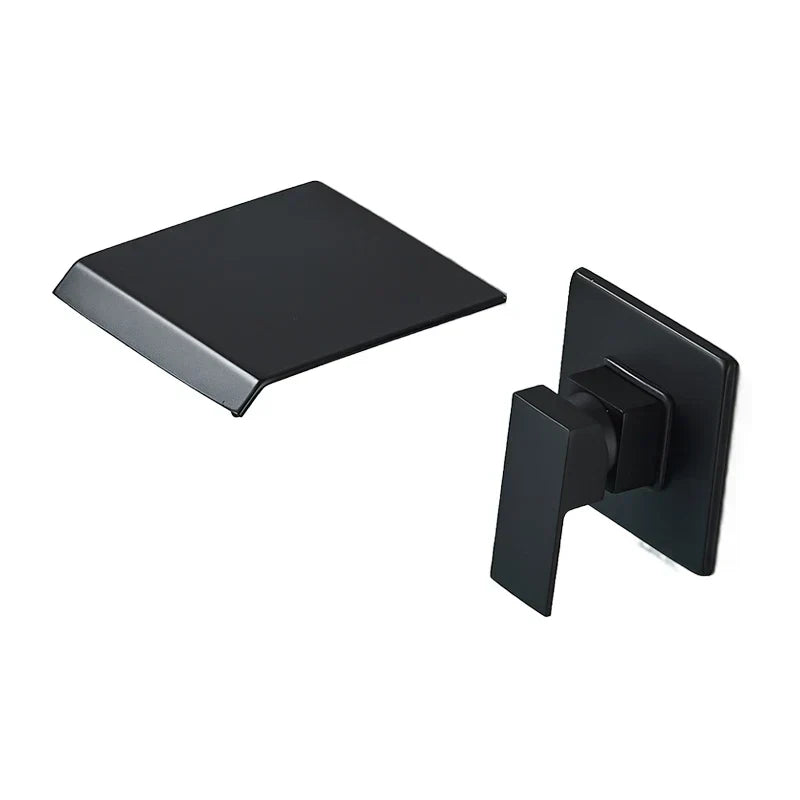 Wall-Mount Bathroom Faucet Waterfall Spout & Single-Lever