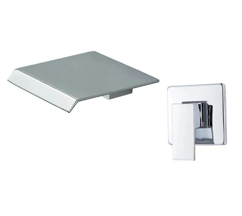 Wall-Mount Bathroom Faucet Waterfall Spout & Single-Lever