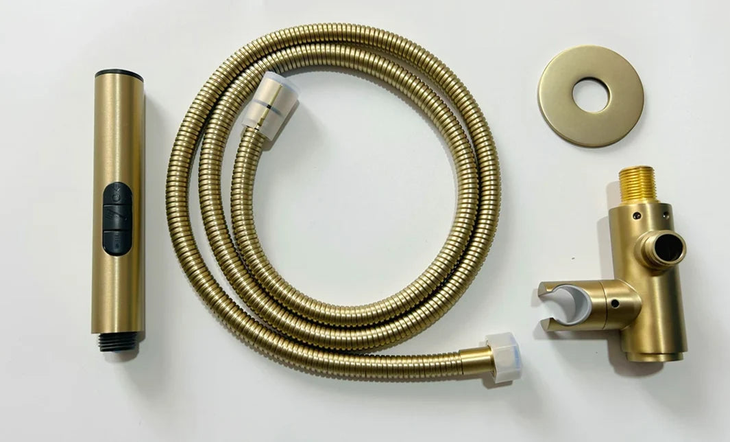 Wall-Mount Bidet Faucet 3-in-1 Solid Brass Handheld Sprayer