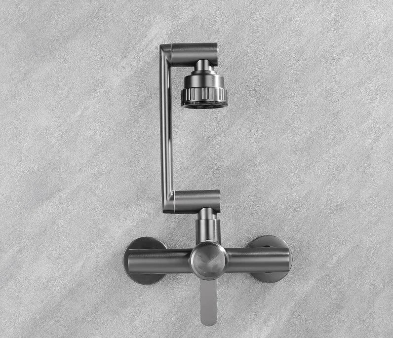 Wall-Mount Faucet 4 Spray Modes 360 Degree Swivel