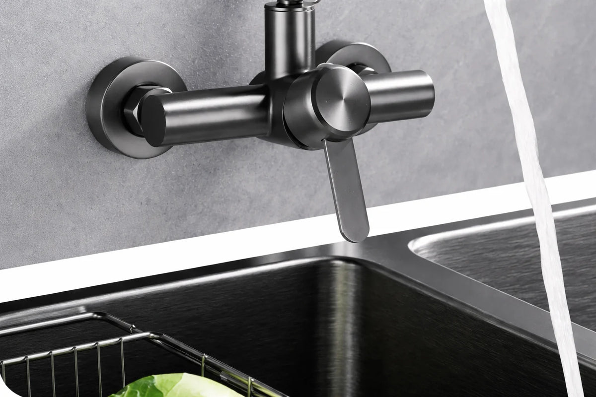 Wall-Mount Faucet 4 Spray Modes 360 Degree Swivel
