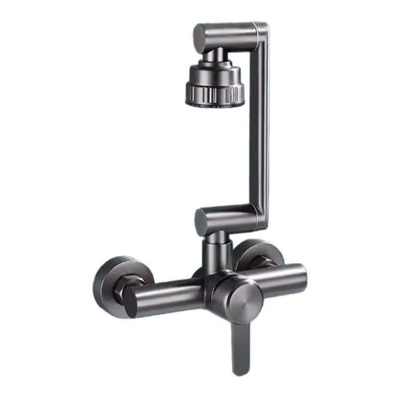 Wall-Mount Faucet 4 Spray Modes 360 Degree Swivel