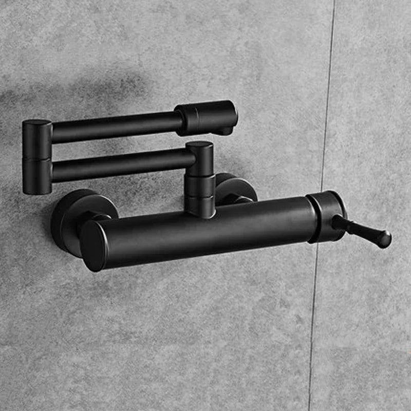 Wall-Mount Kitchen Faucet 360° Swivel Brass Single Handle