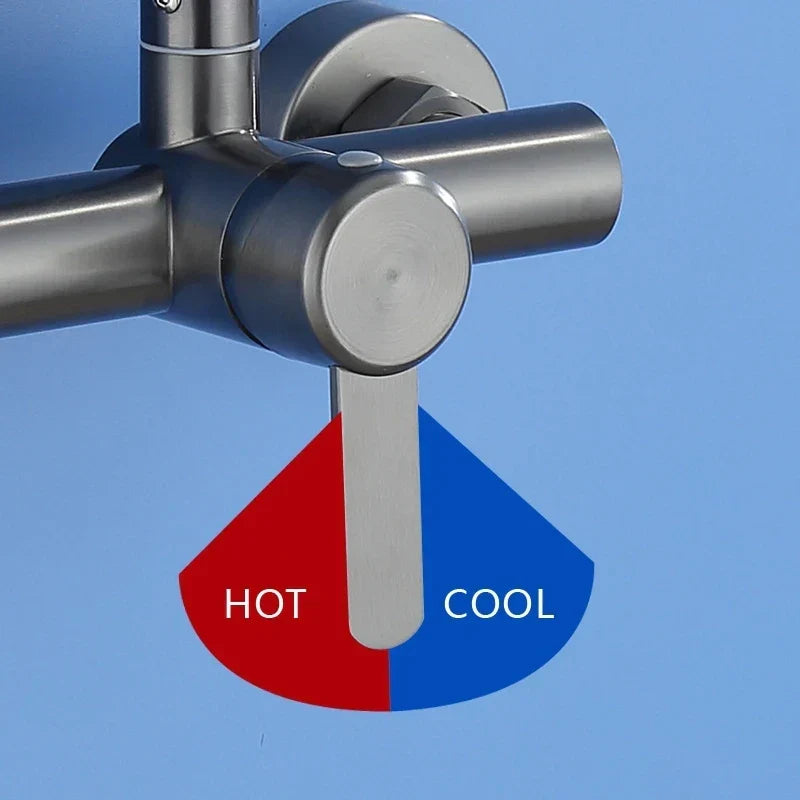 Wall-Mount Kitchen Faucet 360° Swivel Brushed Stainless Single Lever