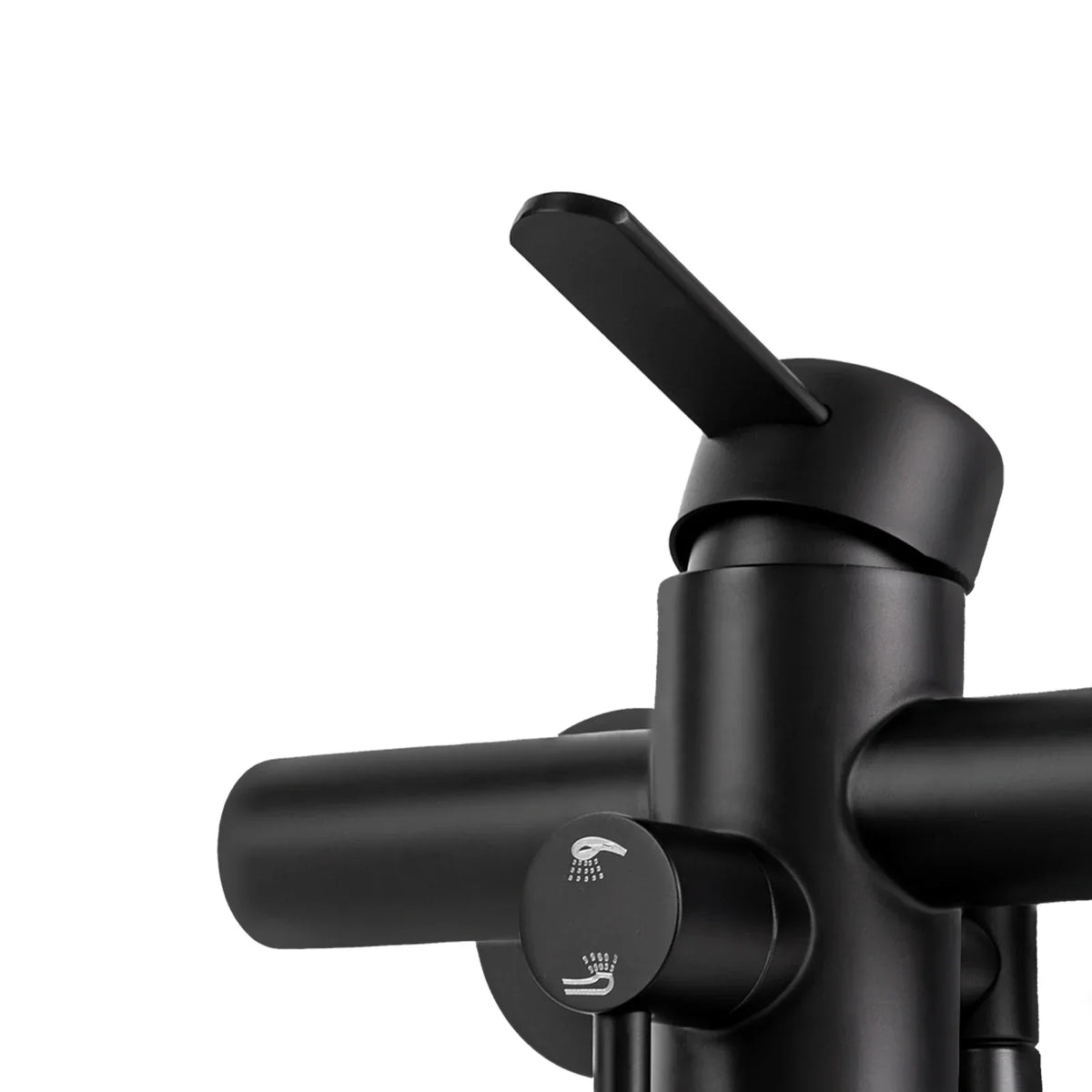 Wall-Mount Kitchen Faucet 360° Swivel Spout Extendable Side Sprayer