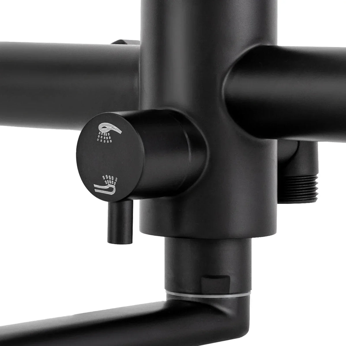 Wall-Mount Kitchen Faucet 360° Swivel Spout Extendable Side Sprayer