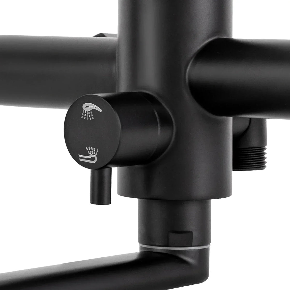 Wall-Mount Kitchen Faucet 360° Swivel Spout Extendable Side Sprayer