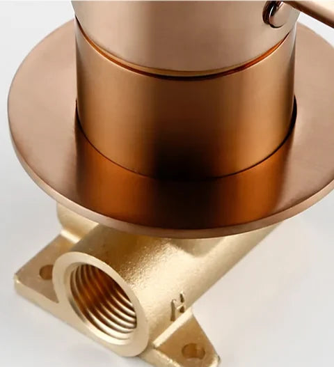 Wall-Mounted Bathroom Faucet Rose Gold Solid Brass