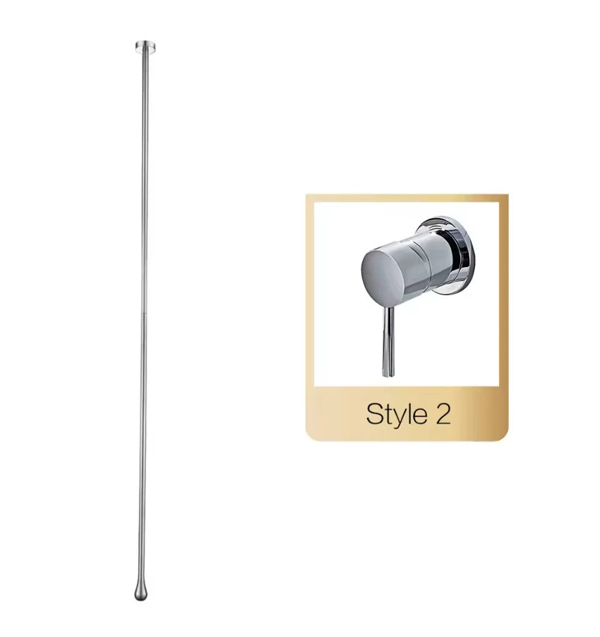 Wall-Mounted Bathroom Faucet Single-Handle Solid Brass Ceramic Cartridge