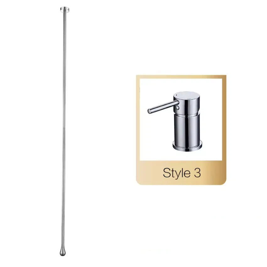 Wall-Mounted Bathroom Faucet Single-Handle Solid Brass Ceramic Cartridge