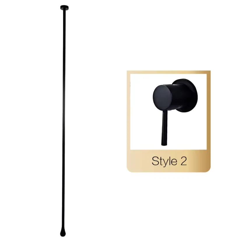 Wall-Mounted Bathroom Faucet Single-Handle Solid Brass Ceramic Cartridge