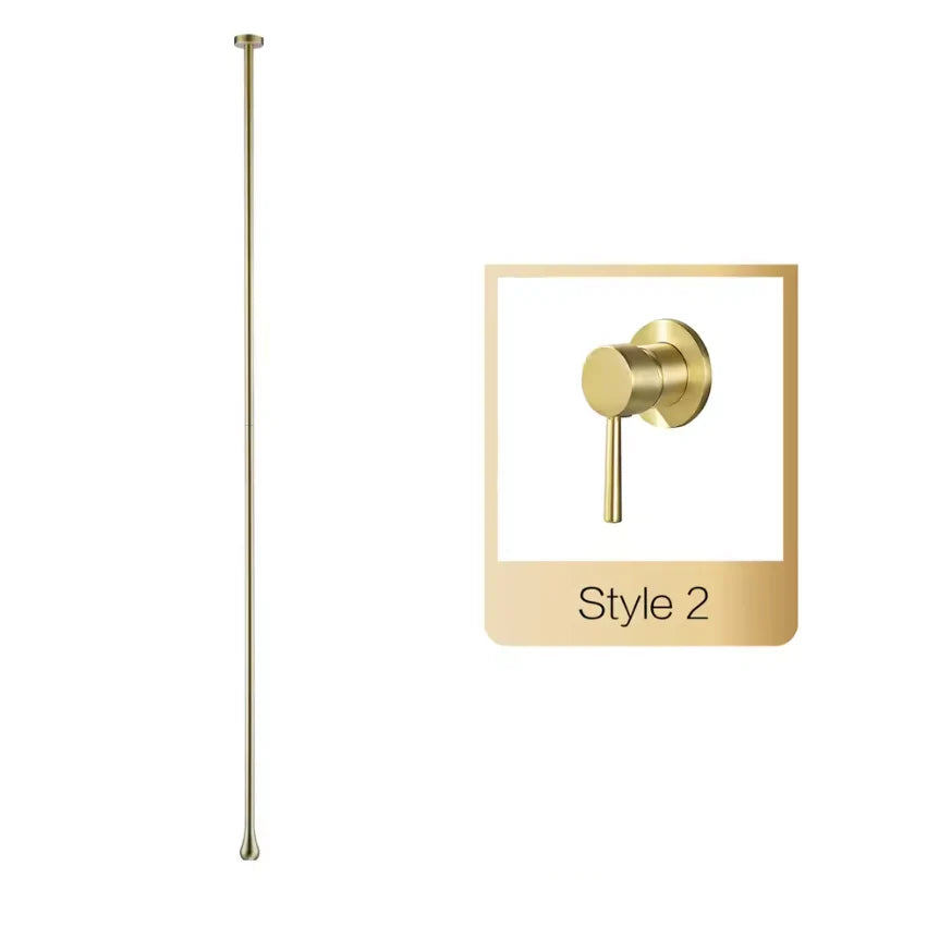 Wall-Mounted Bathroom Faucet Single-Handle Solid Brass Ceramic Cartridge