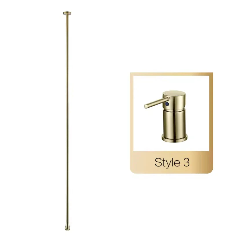Wall-Mounted Bathroom Faucet Single-Handle Solid Brass Ceramic Cartridge