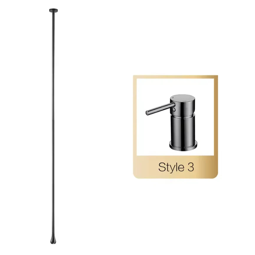 Wall-Mounted Bathroom Faucet Single-Handle Solid Brass Ceramic Cartridge