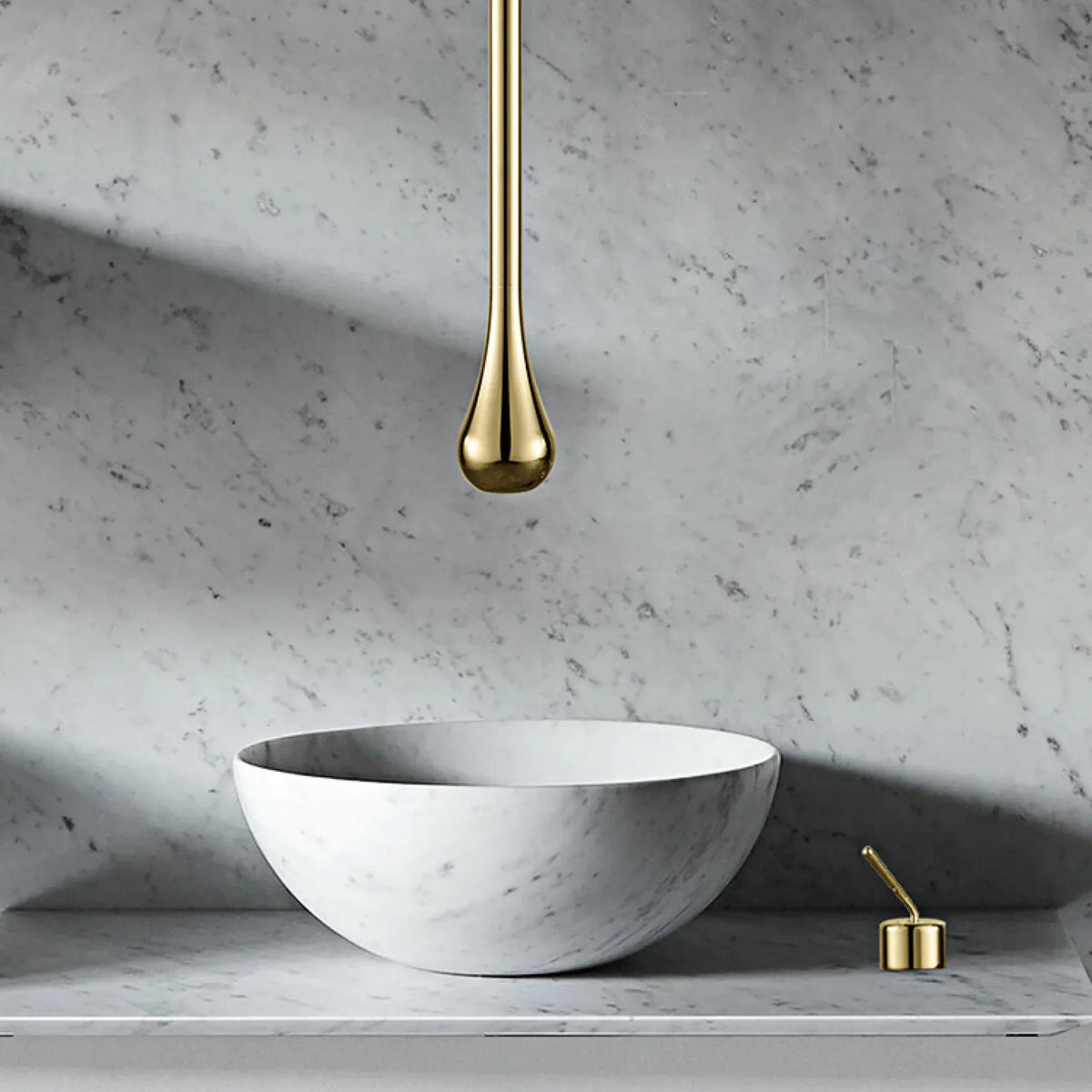 Wall-Mounted Bathroom Faucet Single-Handle Solid Brass Ceramic Cartridge
