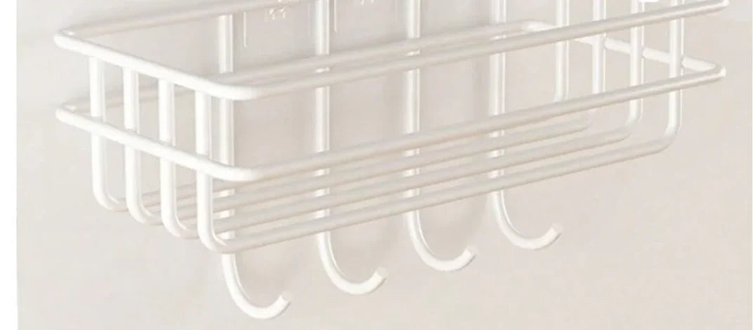 Wall-Mounted Corner Shelf Rust-Resistant Iron Perforated Surface