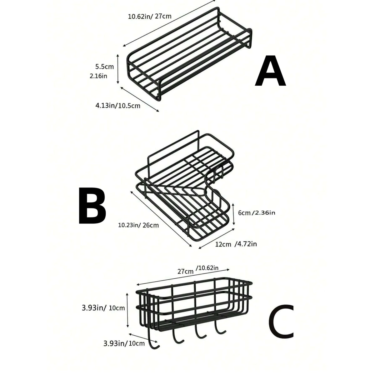 Wall-Mounted Corner Shelf Rust-Resistant Iron Perforated Surface