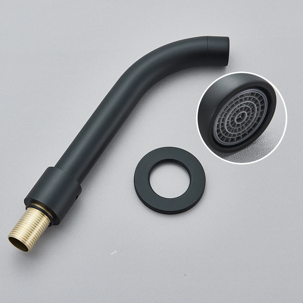 Wall-Mounted Faucet Concealed Solid Brass Swivel Spout