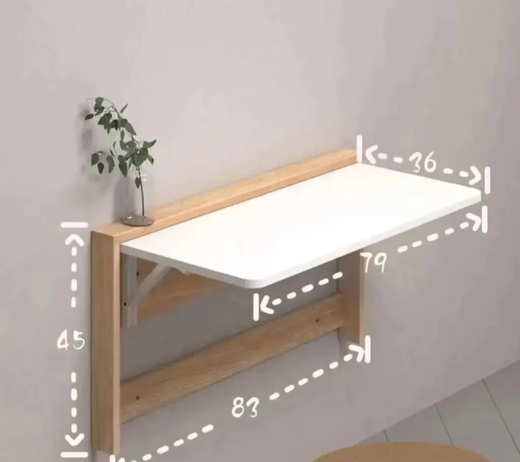 Wall-Mounted Foldable Desk Ultra-Slim Space-Saving Metal Frame