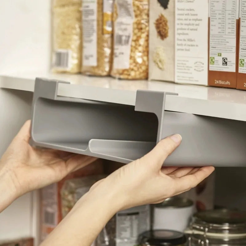 Wall-Mounted Kitchen Organizer No-Drill Space-Saving Drawer