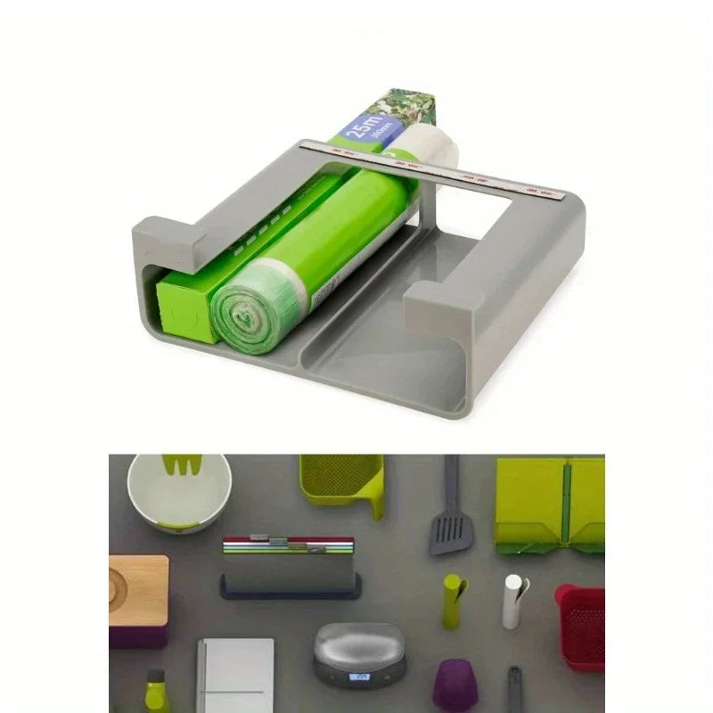 Wall-Mounted Kitchen Organizer No-Drill Space-Saving Drawer