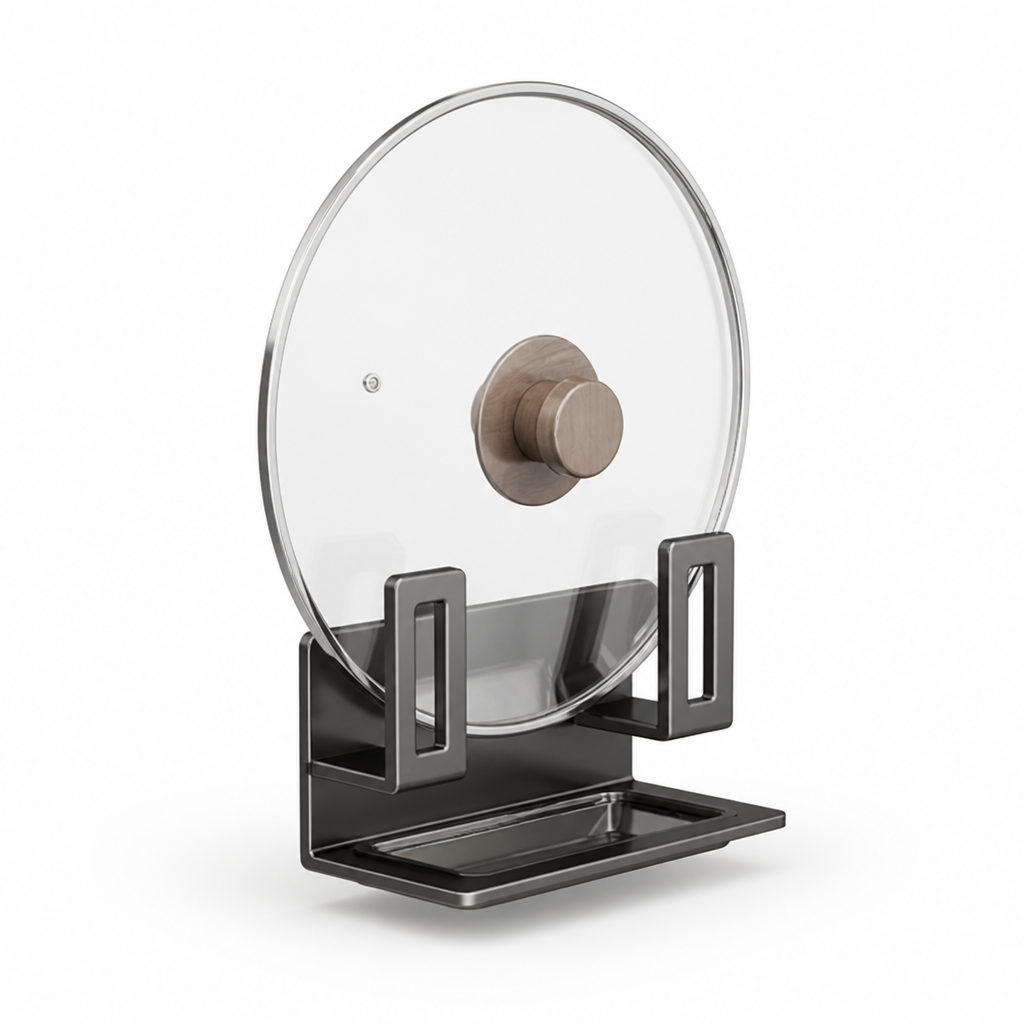 Wall-Mounted Kitchen Shelf No-Drill Carbon Steel