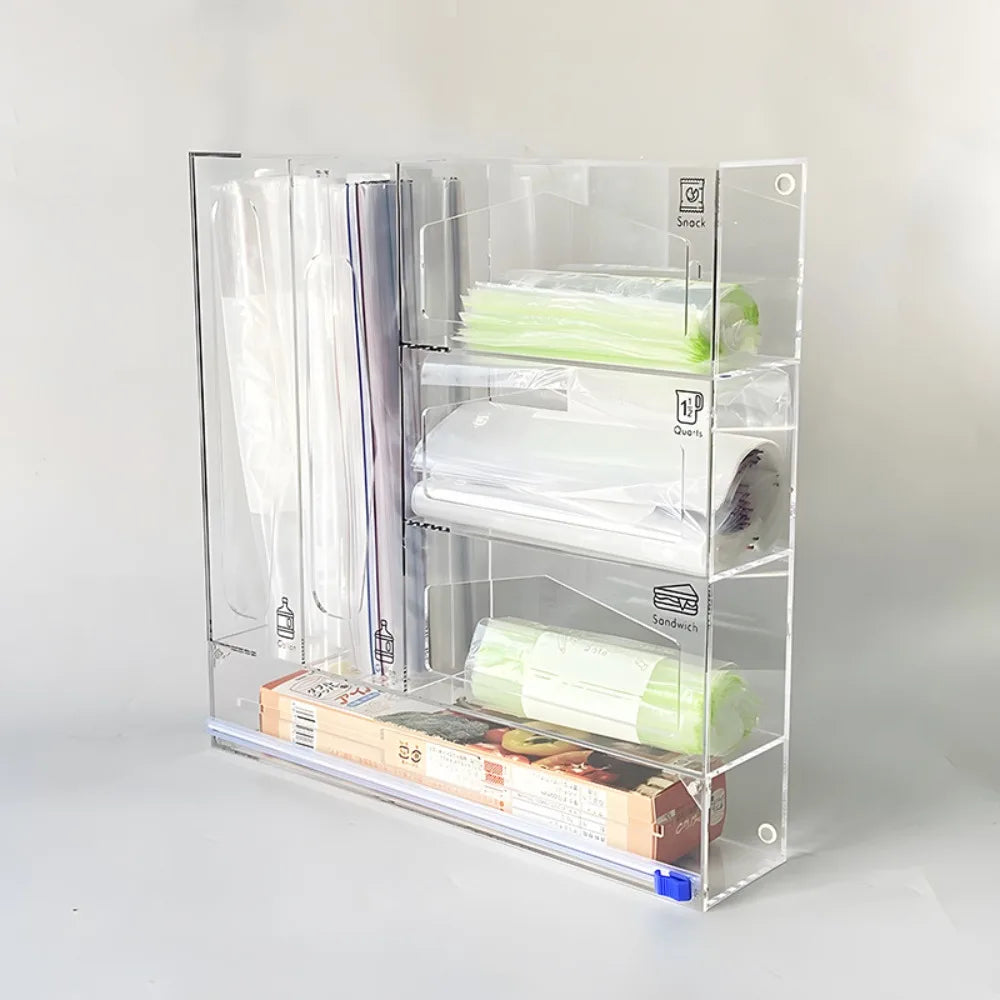 Wall-Mounted Organizer Crystal-Clear Acrylic Space-Saving