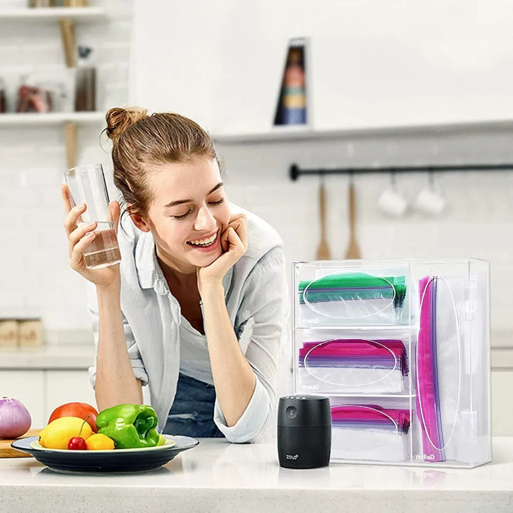 Wall-Mounted Organizer Crystal-Clear Acrylic Space-Saving