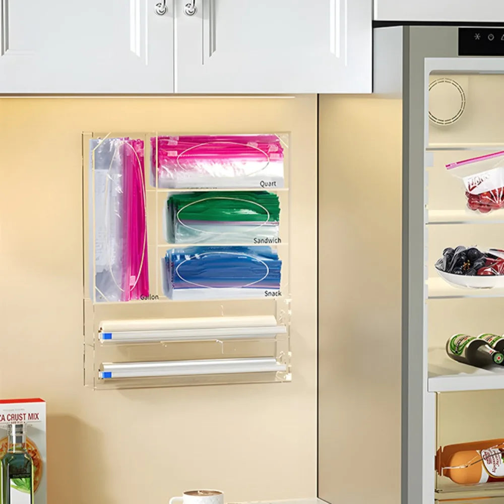 Wall-Mounted Organizer Crystal-Clear Acrylic Space-Saving