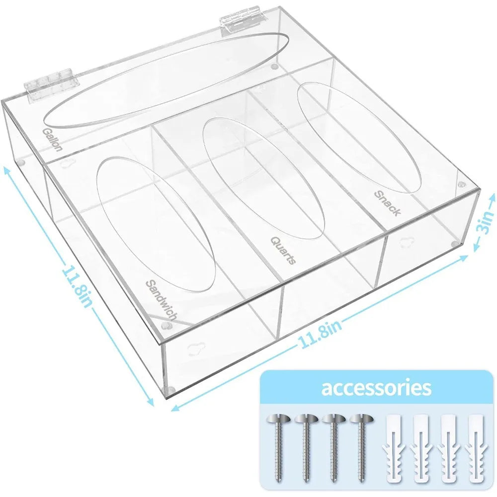 Wall-Mounted Organizer Crystal-Clear Acrylic Space-Saving
