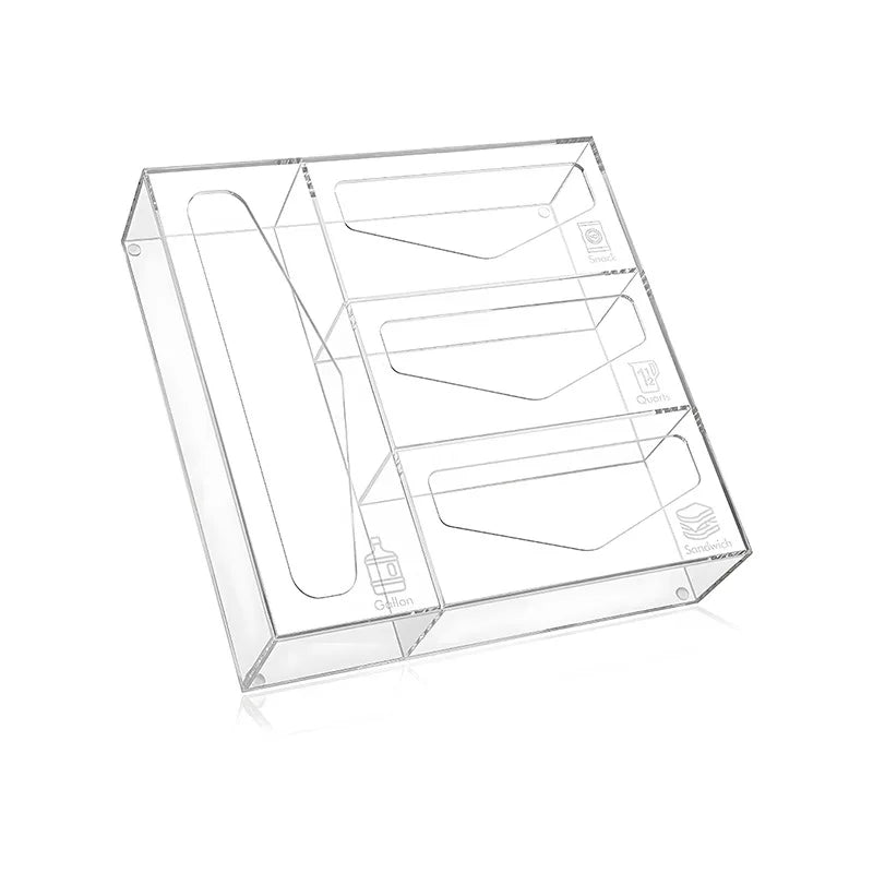 Wall-Mounted Organizer Crystal-Clear Acrylic Space-Saving