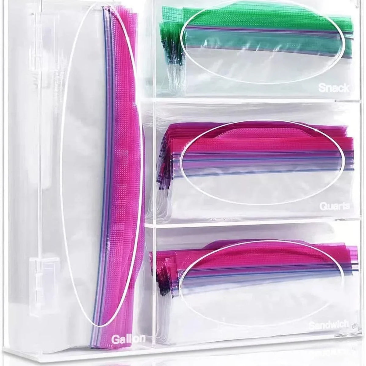 Wall-Mounted Organizer Crystal-Clear Acrylic Space-Saving