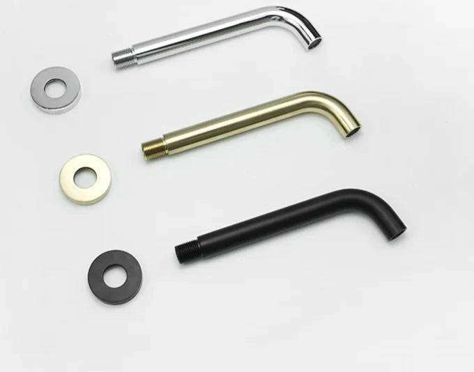 Wall-Mounted Sink Spout Solid Brass Concealed Installation Multiple Lengths