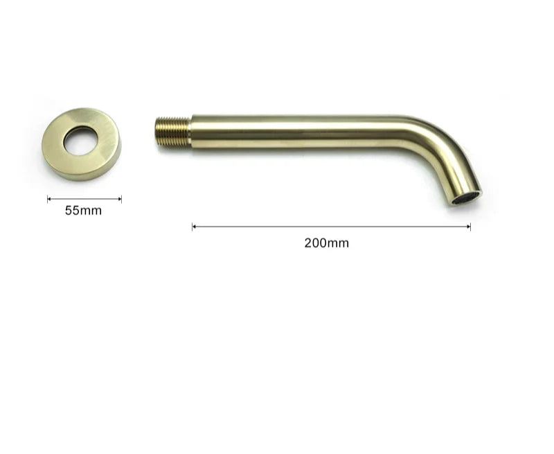 Wall-Mounted Sink Spout Solid Brass Concealed Installation Multiple Lengths