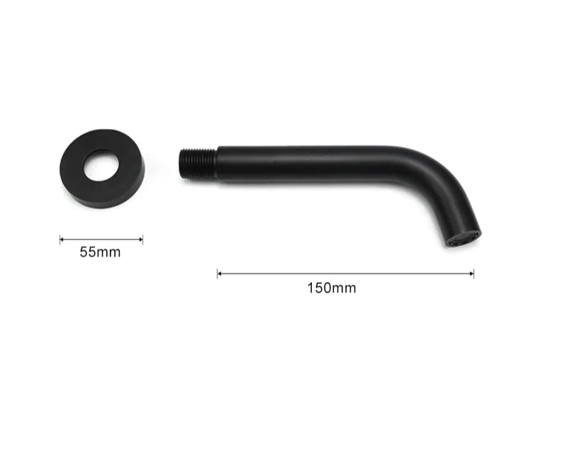 Wall-Mounted Sink Spout Solid Brass Concealed Installation Multiple Lengths