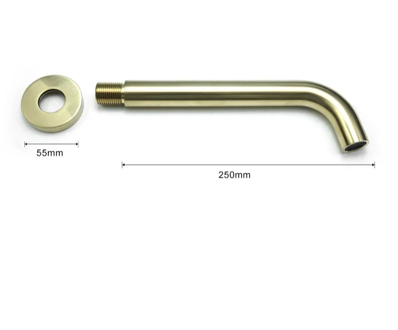 Wall-Mounted Sink Spout Solid Brass Concealed Installation Multiple Lengths