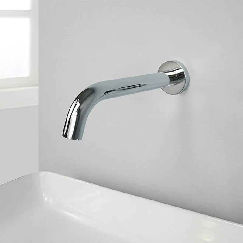 Wall-Mounted Sink Spout Solid Brass Concealed Installation Multiple Lengths