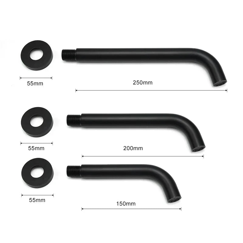 Wall-Mounted Sink Spout Solid Brass Concealed Installation Multiple Lengths