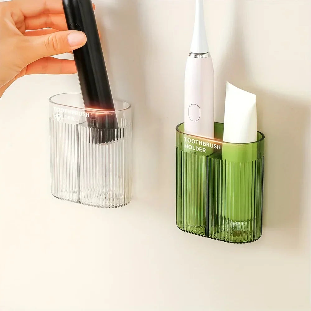 Wall-Mounted Toothbrush Holder Hygienic Covered Toothpaste Storage