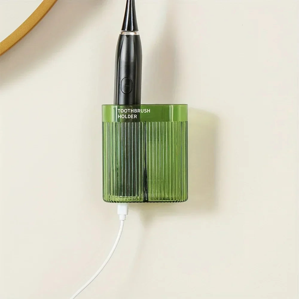 Wall-Mounted Toothbrush Holder Hygienic Covered Toothpaste Storage