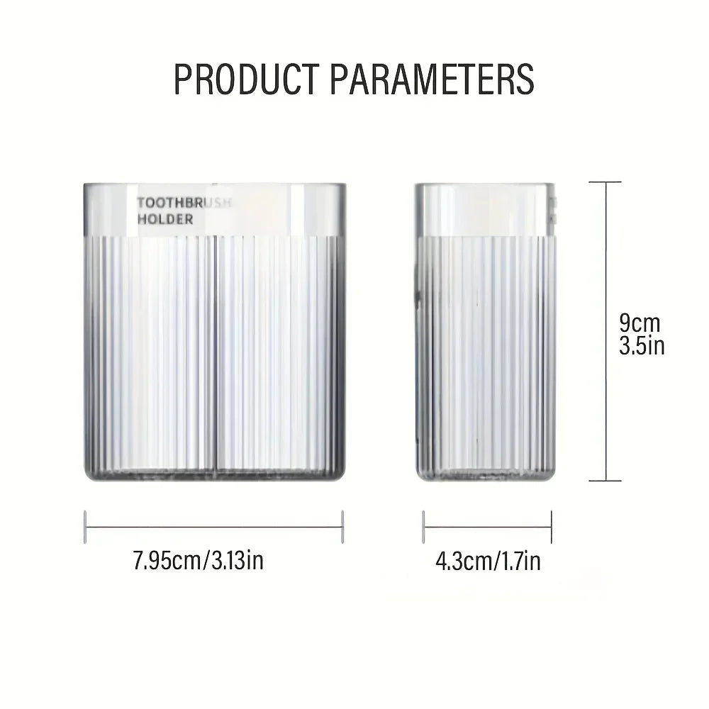 Wall-Mounted Toothbrush Holder Hygienic Covered Toothpaste Storage
