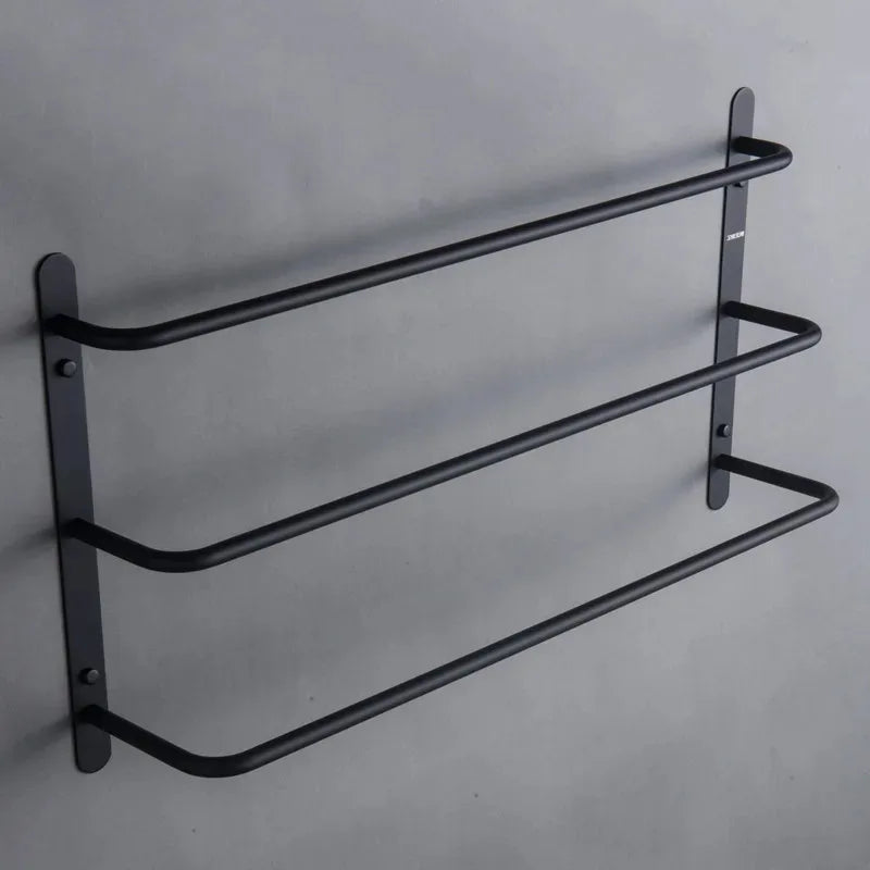 Wall-Mounted Towel Bar Solid Copper Integrated Hook