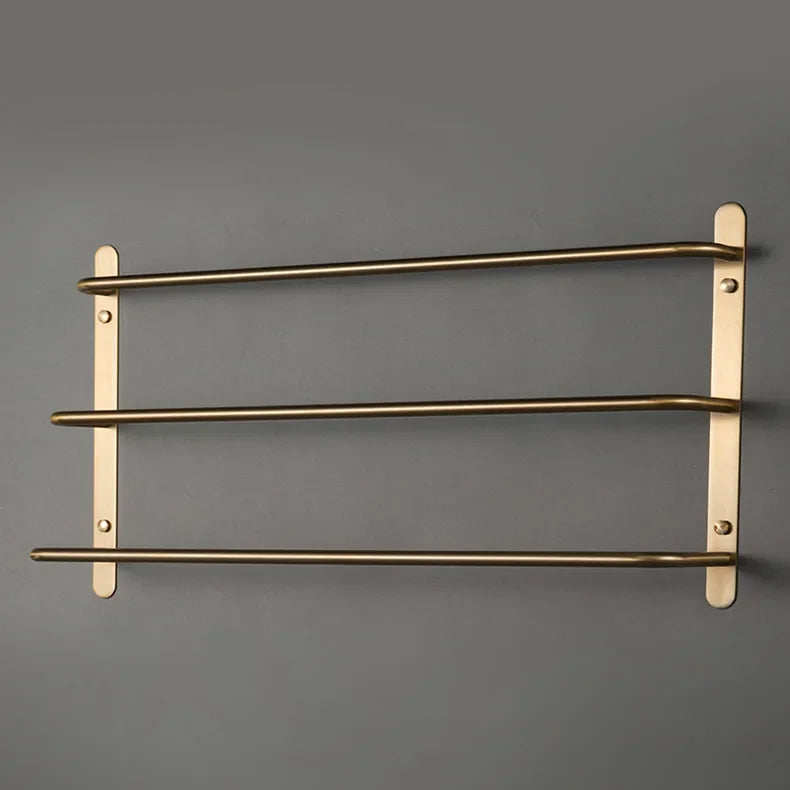 Wall-Mounted Towel Bar Solid Copper Integrated Hook
