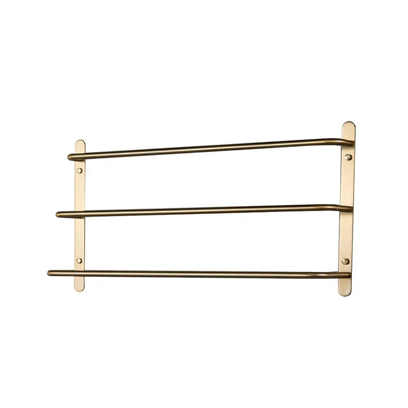 Wall-Mounted Towel Bar Solid Copper Integrated Hook